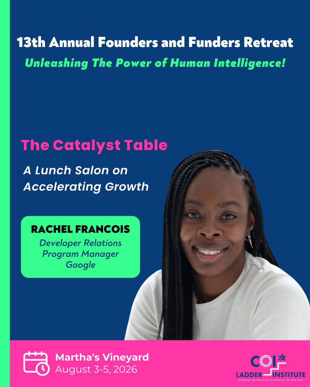 Rachel Francois — Regional Lead for Google's Developer Ecosystem at North America Google